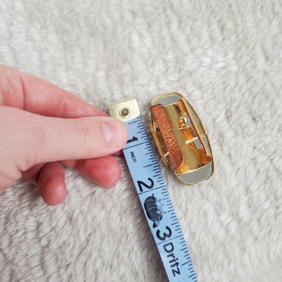 Vintage Victorian Needle Point Embroidery Lipstick Holder Mirror Combo - Picture 4 of 5